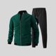 thumbnail image 4 of Ceisia Men's Regular Fit Waffle Knit Baseball Collar Jacket & Jogger Pants Set | Casual Outdoor Two-Piece Outfit Gifts, 4 of 5