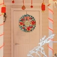 thumbnail image 6 of 16.5 Inch Artificial Christmas Wreath with Bow - Pine Garland Wreath with Red Berries for Front Door Window Holiday Decorations, 6 of 7