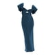 thumbnail image 1 of Vestido largo ajustado de manga corta y color liso para mujer - Vestido de cóctel informal - Material de poliéster - Tallas S/M/L/XL, 1 of 8