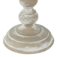 thumbnail image 4 of Vickerman 13" White Candlestick Polyresin. This candle stick is made of durable polyresin material. It features a modern shape with brushed accents. The candlestick measures 13" H x 5.75" W. It best s, 4 of 4