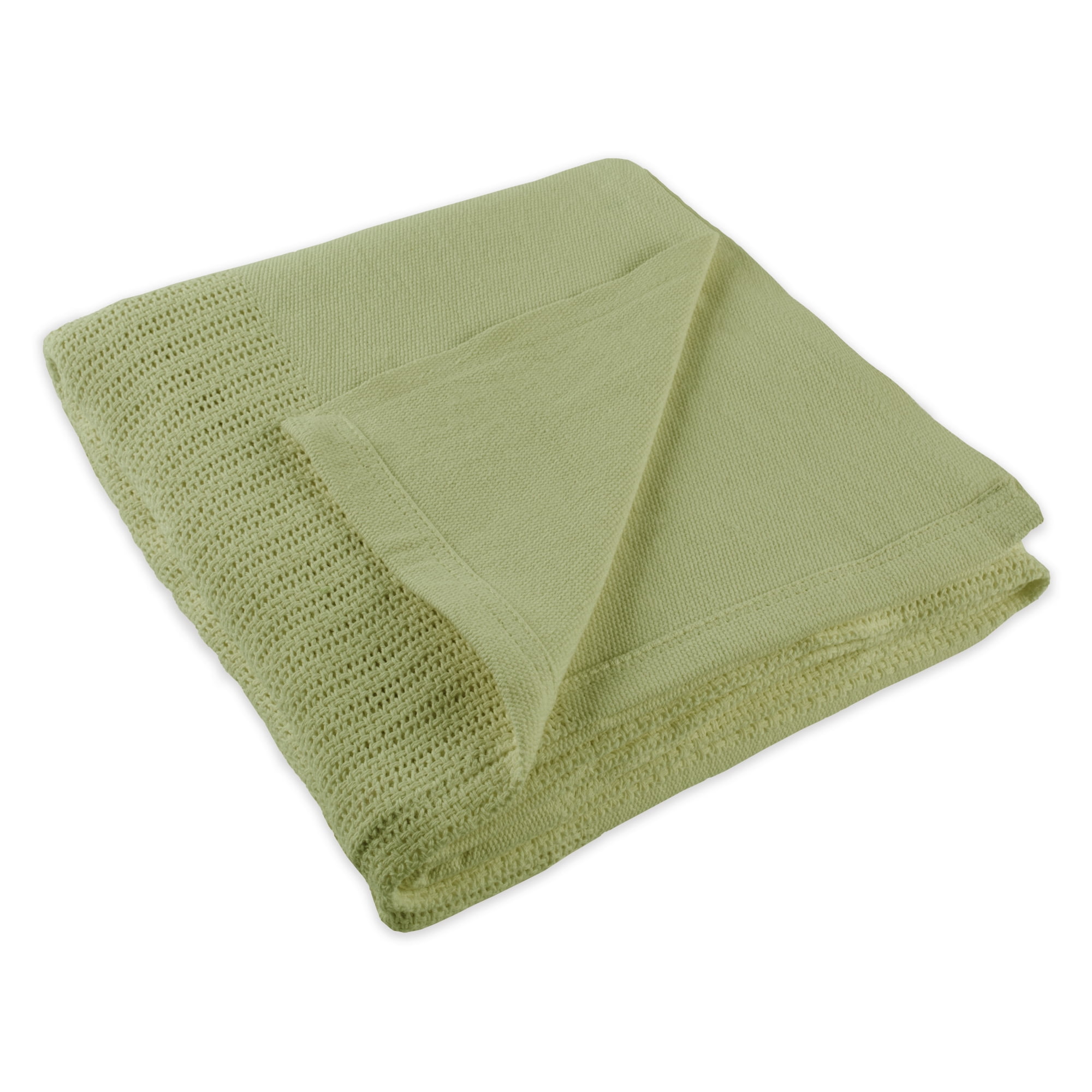 Soft Premium Cotton Thermal Blanket, Full/Twin 72x90", Green Walmart