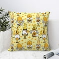 thumbnail image 4 of Fuzoiu Garden Honeybee Gnomes Print Square Pillow Cover,Hidden Zipper Design,Luxury Square Pillow Case, Throw Pillow,Couch Cushion-18"x18", 4 of 7