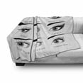 thumbnail image 3 of Eyebrow Soft Flannel Fleece Throw Blanket, Various Eye Makeup Designs with Style Names Typographed Under Each, Cozy Plush for Indoor and Outdoor Use, 70" x 90", Charcoal Grey Grey, by Ambesonne, 3 of 6