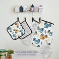 thumbnail image 5 of 5 Pcs Kitchen Set Heat Resistant Oven Mitts and Non-Slip Pot Holders with Adjustable Cooking Apron Cute Car and Leaf, 5 of 6
