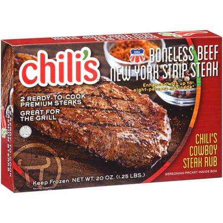 Chili's Boneless Beef New York Strip Steak, 2 count, 20 oz
