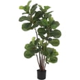 thumbnail image 2 of 4 Ft Artificial Fiddle Leaf Fig Tree, Faux Ficus Lyrata Tree, Fake Green Plant for Indoor Outdoor Home Office Living Room Bedroom Decor, 2 of 7