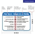 thumbnail image 3 of Pool Rules Sign Bilingual, Spanish English,, 3 of 8