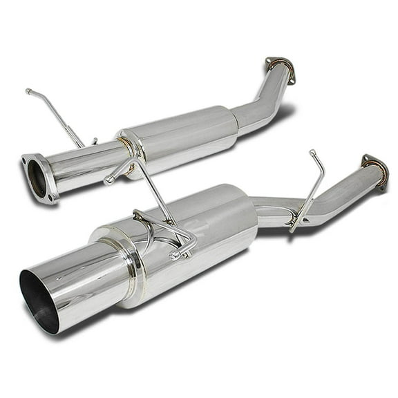 DNA Motoring CBE-NS13-S Nissan Silvia 240SX Catback Exhaust System 4" Tip Muffler - S13