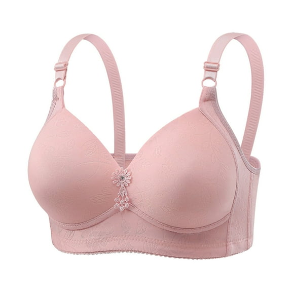 Pejock Women's Wireless Push Up Bra, Seamless Breathable No Underwire T-Shirt Bra for Everyday Comfort, Full Coverage Support