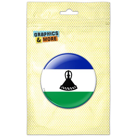 Lesotho National Country Flag Pinback Button Pin Badge