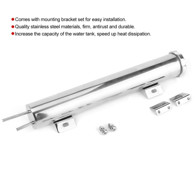 Universal Overflow Reservoir,13 x 2in Radiator Overflow Tank Stainless Steel Overflow Tank Unmatched Quality