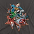 thumbnail image 2 of JLA T-Shirt Starburst Unisex Graphic Tee For Men & Women Charcoal, 2 of 7