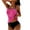 C-Hot Pink# Women Swimwear Two Piece, variant on Jinhomg Tankini Swimsuits for Women Plus Size Tummy Control Bathing Suit Modest Sleeveless Swim Top with Boyshorts 2 Piece Beach Swimwear Summer Saving Black L
