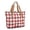Red and White Checkered Pattern, variant on Brown and White Checkered Pattern Large Tote Bag for Women, Polyester Roomy Beach Bag with Pockets and Zipper, Water Resistant Gifts Ideas for Christmas Birthday