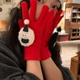 thumbnail image 4 of Touchscreen Winter Gloves for Women, Warm Knitted Full Finger Phone Use, Cute Style,21*9cm,gray, 4 of 25