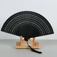 thumbnail image 3 of Barhoo Abanicos De Mano Hand Fan Foldable Exquisite Traditional Dance Fan with Intricate Carvings for Performing Arts, Foldable Handheld Accessory Ideal for Dance and Cultural Performances, 3 of 8