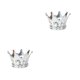 thumbnail image 2 of Injueey Boda compromiso cumpleaños fiesta pastel decoración portátil lavable Mousse pasteles decorativos Topper pastelería plata Plata 2Conjunto, 2 of 6