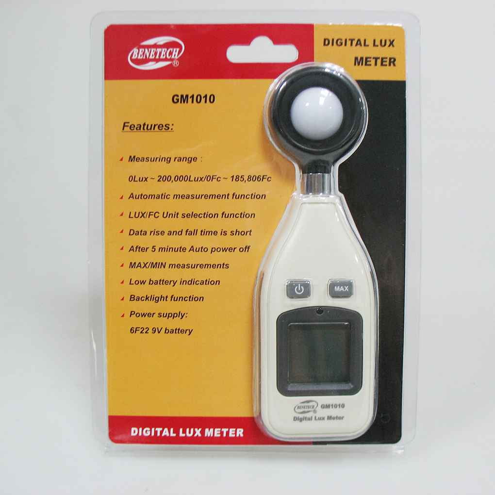 Digital Light Lux Meter 0200,000 Lux Illuminance Meter Photometer Lux