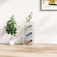 thumbnail image 5 of Hassch 3 Pack Large Shoe Boxes Stackable, Sturdy Plastic Shoe Storage Box with Door, Shoe Container for Sneaker Display, White, 5 of 5