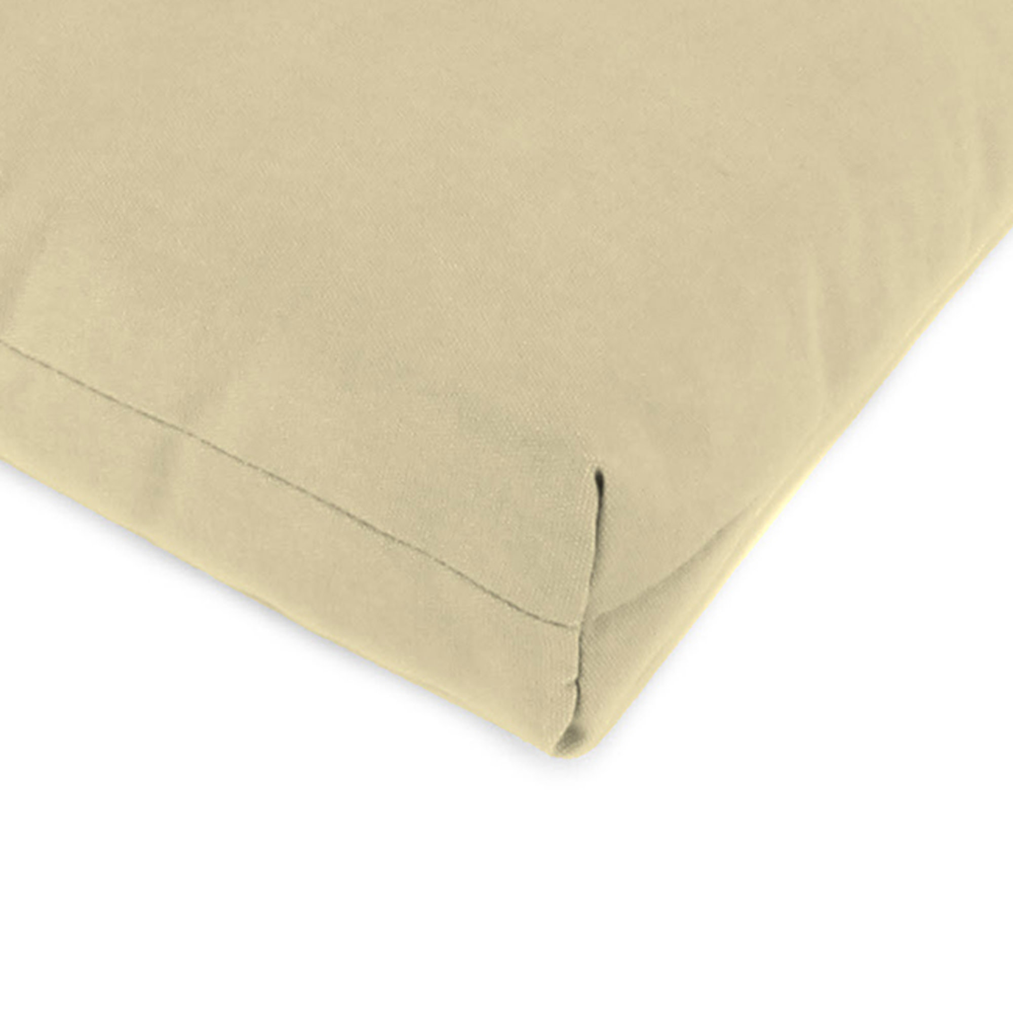 Jordan Manufacturing 44" x 22" Veranda Tan Solid Rectangular Outdoor Chair Cushion with Ties and Hanger Loop (2 Pack)