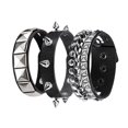 thumbnail image 4 of Juego de 3 pulseras anchas rock multifuncionales para parejas de 8,6 pulgadas de largo, 4 of 10