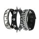 thumbnail image 4 of 3 pulseras góticas de cuero sintético con tachuelas para Halloween., 4 of 9