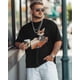 thumbnail image 4 of Mens T-Shirts,Fox Convertible Short Sleeve T Shirts for Men Crew Neck Tees,Loose Fit Casual Men's T-Shirts for Teens Boys, 4 of 8