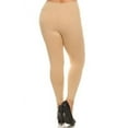 thumbnail image 2 of K-Cliffs Women's Plus Size Full Length Seamless Fleece Leggings, Beige, 95% Polyester, 5% Spandex, 2 of 5
