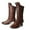 Brown, variant on OKBOP Women's High-Heels Mid Calf Boots-Cute Boots for Women Wedge Christmas Warm Fashion Winter Womens Shoes Womens Boots