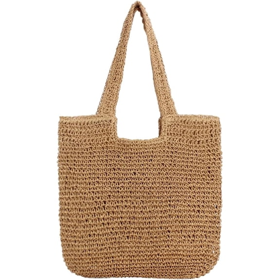 CoCoMangos Summer Straw Shoulder Bag for Women Crochet Hobo Purse Large Capacity Beach Tote Handbag