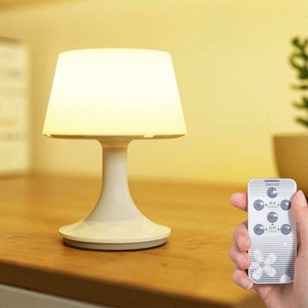 Lámpara de mesa portátil inalámbrica LED recargable por USB para el hogar, lámpara de mesita de noche, para dormitorio y sala de estar, sala de estudio, cafetería, loft, bar, KTV, lámpara de camping,