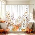 thumbnail image 6 of Fall Shower Curtain with Autumn Leaf Pattern, Waterproof Bathroom Panel with Rust Resistant Holes, Fall Decor Home Accent for Bath Stall Tub, 6 of 6