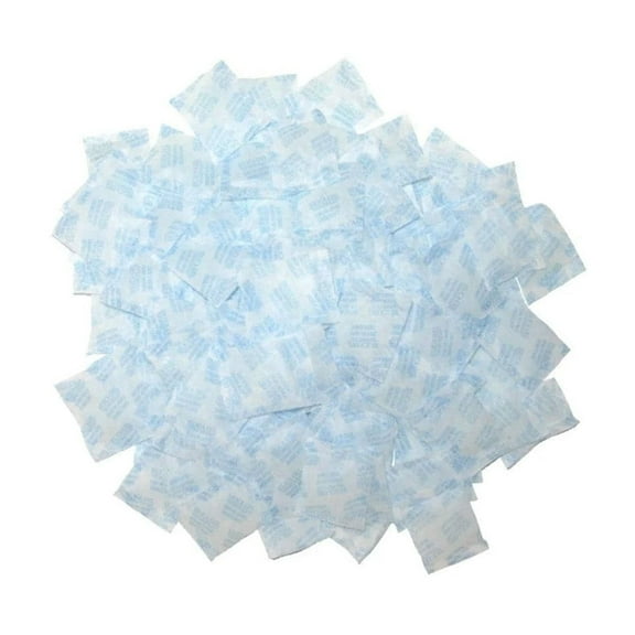 Silica Gel Packs 100 Packets 2 Gram Desiccant Moisture Absorber Oil Resistant for Food Storage Safes