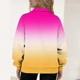 thumbnail image 4 of gbyLJF Women's Half Zip Hoodie Gradient Lapel Long Sleeve Pullover Sweatshirt Casual Quarter Zipper Hoodies, 4 of 5