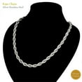 thumbnail image 3 of INFINIQUE CREATIONS Stainless Steel Silver Rope Chain - Bracelet and Silver Necklace for Women and Men, 2mm-8mm, 7'-38', Silver - 1 Pack, 3 of 7