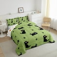 thumbnail image 3 of Feelyou Funny Black Cat Full Size Comforter Sets for Teens, Kawaii Kitten Animal Bedding Comforter Set, Cartoon Theme Reversible Bedding Sets, Microfiber Bedroom Decor, 3pcs, 3 of 8