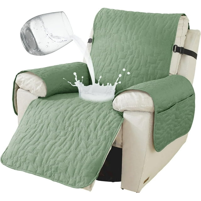Housse de Fauteuil Inclinable Housse de Fauteuil Inclinable avec Poches Lavable Housse de Fauteuil Inclinable Protecteur de Meuble pour Enfants Animaux (Coffee IN)