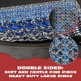 thumbnail image 3 of Knapp Made Combo Chainmail Cast Iron Scrubber with Silicone Core - Heavy Duty Rings and Fine Chainmail Rings -Premium Cleaner -Perfect for Cast Iron Cookware,Skillet,Woks, 3 of 4