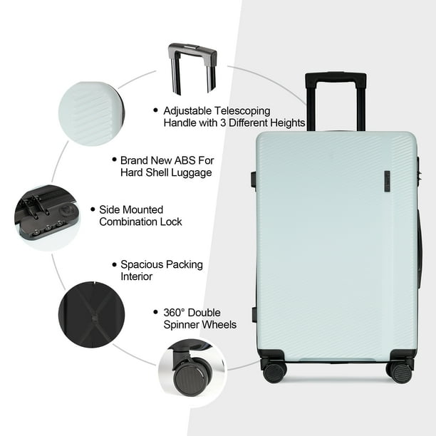 Ginza Travel 3-Piece Lightweight ABS Hardshell Suitcases