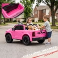 thumbnail image 5 of 24V Licensed RAM 2500 Rebel Kids Ride On Truck, 2 Seater Ride On Car with Remote Control, Electric Car for Kids with Bed Storage, Safety Belt & Music - Pink, 5 of 6