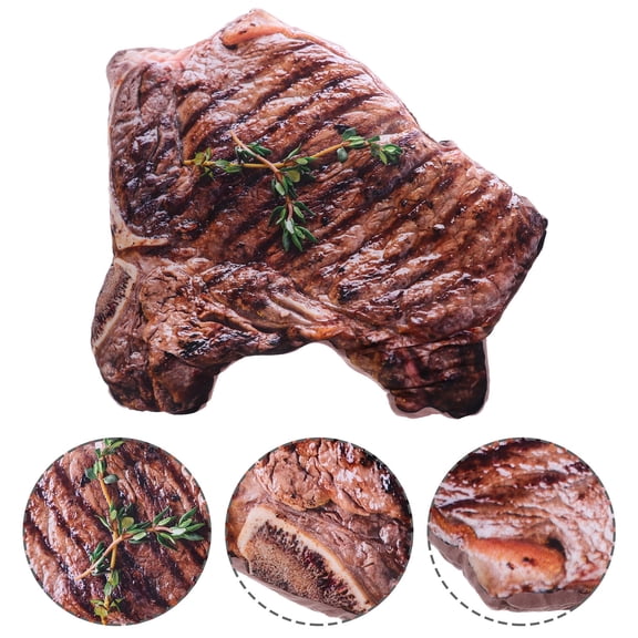 LOLIPPYY Decorative Throw Pillows for Couch Brown Steak Pillow Gift 1Set