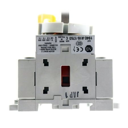 - Allen Bradley 194E-A16-1753 Ser. C Motor Control Disconnect Switch, 20-Amp