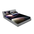 thumbnail image 2 of Ambesonne Galaxy Fitted Sheet & Pillow Sham Set, Massive Planets Cosmo, Full, Black Blue, 2 of 2