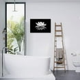 thumbnail image 4 of Lotus Flower Canvas Print Zen Wall Art Black and White Floral Pictures Painting Bathroom Spa Decor Frame Ready to Hang (Black and White Lotus Flower - 1, 12"x18"(30x45cm)), 4 of 6