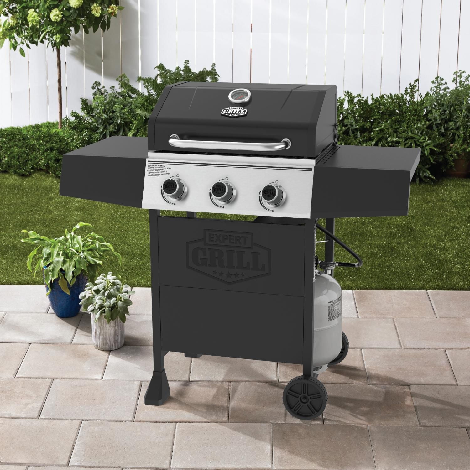 Expert Grill 3 Burner Propane Gas Grill, 30,000 BTU's