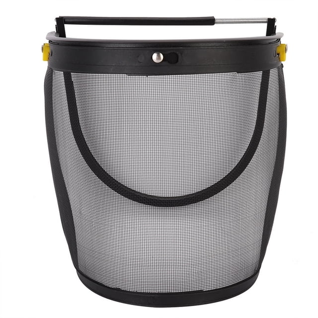 Máscara de seguridad de malla completa con visera para silvicultura, jardinería y protección ocular.