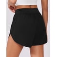 thumbnail image 2 of Pantalones cortos PINSPARK negros de talle alto para correr para mujer, XL, 2 of 5