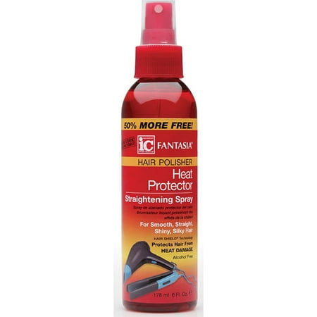 2 Pack - Fantasia Hair Polisher Heat Protector Straightening Spray, 6