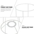 thumbnail image 2 of PTOOTP White Metal Round Lampshade Frame DIY Replacement Modern Home Office Cafe E27 Fittings, 2 of 8