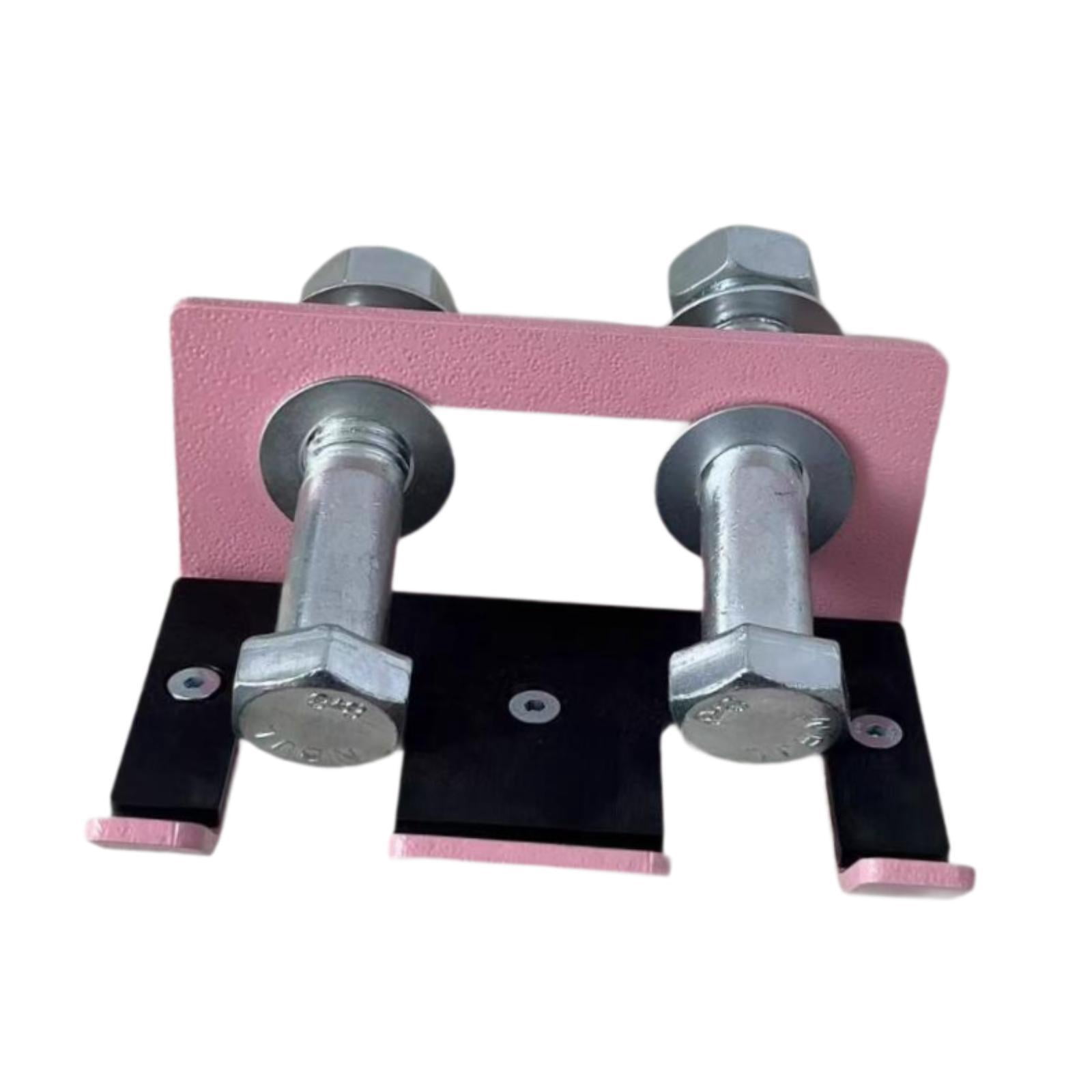 QccHieUs Barbell Holder for Squat Rack Double Barbell Hanger for 26mm Hole Gym Bar Holder Pink